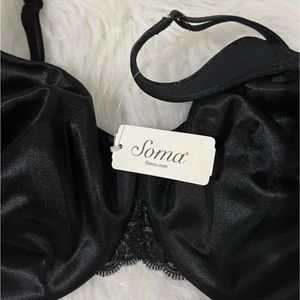 NWT Soma 38DD Black Underwire Minimizer Bra